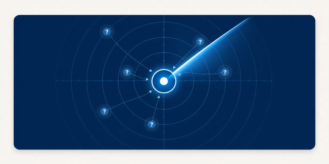 Smartphone showing a voice assistant waveform answering "Who's the best?" with a single highlighted brand